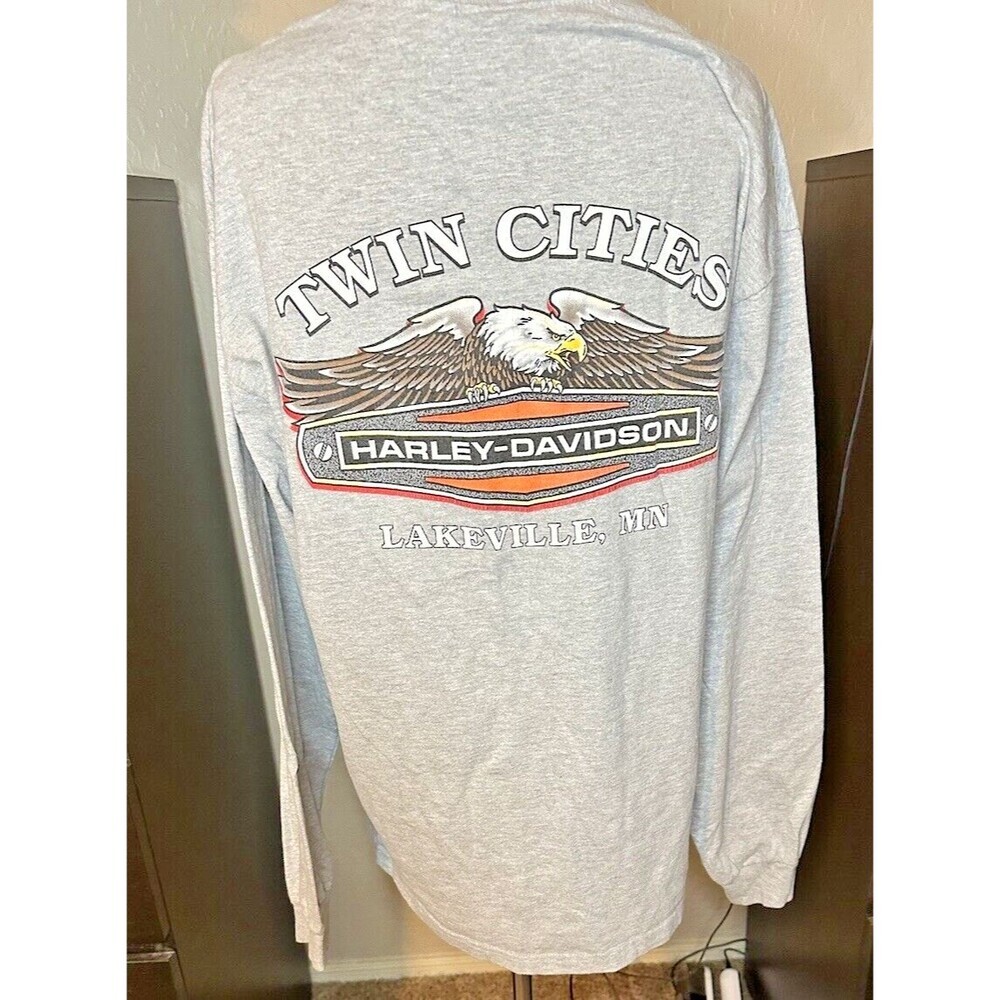 Vintage Harley Davidson Men's Long Sleeve Size XL Twin Cities MN - Picture 4 of 9